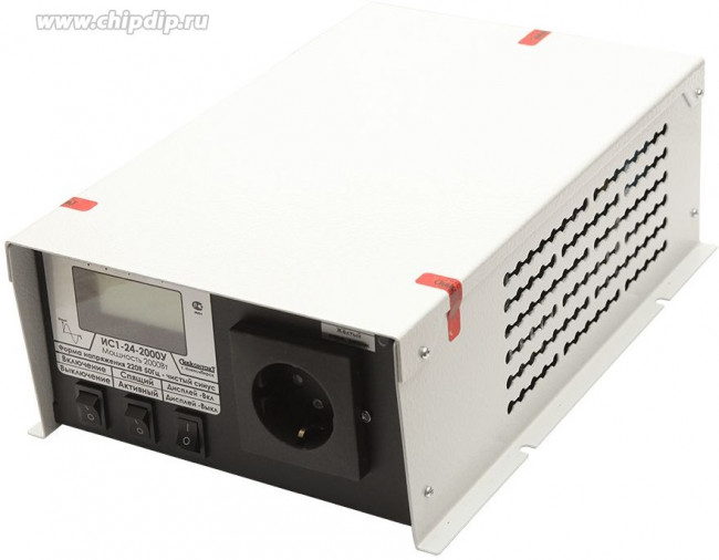 Инвертор ИС1-24-2000У преобразователь напряжения DC/AC 24/220В 2000Вт Я000009068 Инвертор ИС1-24-2000У преобразователь напряжения DC/AC 24/220В 2000Вт Я000009068