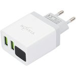 Блок питания (сетевой адаптер) VIXION L12m 2xUSB, 3.1A с кабелем micro USB (1м) с дисплеем (белый)