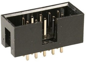 L-KLS1-202-10-S-B, Разъем IDC, вилка, на плату, прямая, 10 контактов, шаг 2.54мм L-KLS1-202-10-S-B, Разъем IDC, вилка, на плату, прямая, 10 контактов, шаг 2.54мм