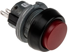 76-9420/439088R, 76-94 Series Push Button Switch, Momentary, Panel Mount, 22mm Cutout, SPDT, Clear LED, 250V ac, IP67