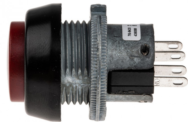 76-9420/439088R, 76-94 Series Push Button Switch, Momentary, Panel Mount, 22mm Cutout, SPDT, Clear LED, 250V ac, IP67