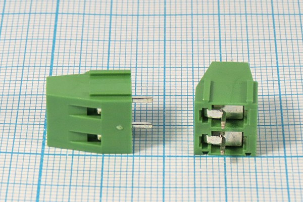 Клеммник наборный, 2 контакта, шаг 5мм, на плату, DG128-5,0-02P-14-00A; Q-593 клеммн наборный \\2P5 \плат\\ DG128-5,0-02P-14-00A