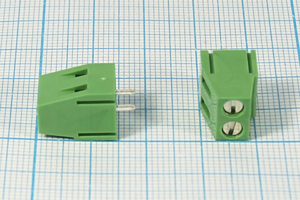 Клеммник наборный, 2 контакта, шаг 5мм, на плату, DG128-5,0-02P-14-00A; Q-593 клеммн наборный \\2P5 \плат\\ DG128-5,0-02P-14-00A