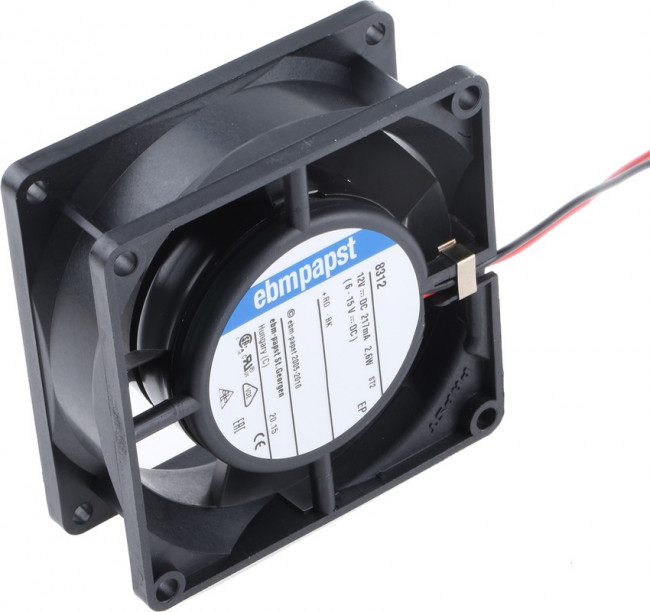 Вентиялятор Ebmpapst 8312 80x32 12v 2pin 0.22A 2.6W Вентиялятор Ebmpapst 8312 80x32 12v 2pin 0.22A 2.6W