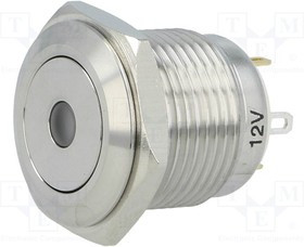 V16-10D-12G-S, Переключатель антивандальный, Положения 2, SPST-NO, 2A/36ВDC