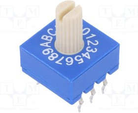 ERD216RSZ, Кодирующий переключатель, HEX/BCD, Положения 16, THT, 0,1A/50ВDC