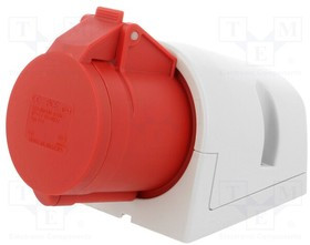 124-6, Разъем: питания AC, трехфазный, гнездо, "мама", 32А, 400ВAC, IP44