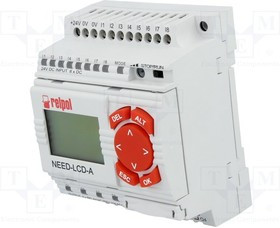 NEED24DC22084RD, ПЛК, 250ВAC/10А, IN: 8, Аналог.вход: 2, OUT: 4, OUT 1: реле, 24ВDC, DIN