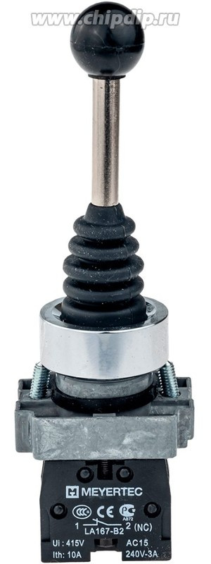 Джойстик в сборе, 2NO, 2 полож. возвр., мет. MTB2-PA22