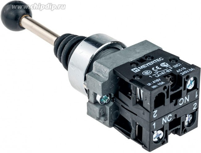 Джойстик в сборе, 2NO, 2 полож. возвр., мет. MTB2-PA22