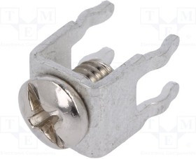 KEYS7796, Наконечник: зажим под винт, THT, латунь, луженые, Резьба: M4, 15А