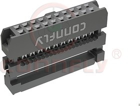 DS1017-40 MA2B (IDC2-40) (IDC2-40F), Разъем IDC "гнездо" 2мм 2x20 на шлейф