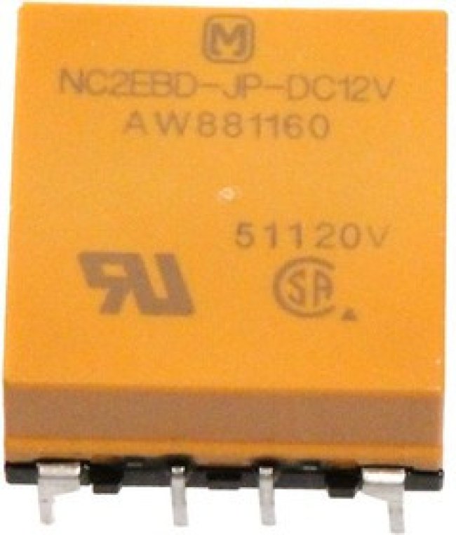 NC2EBD-JP-DC12V, RELAY, DPDT, 250VAC, 30VDC, 3A