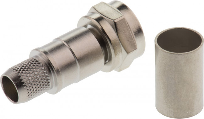 J01600A0005, F STRAIGHT PLUG, 1.0/4.6, HDTV 75 OHM, Производитель: TELEGARTNER