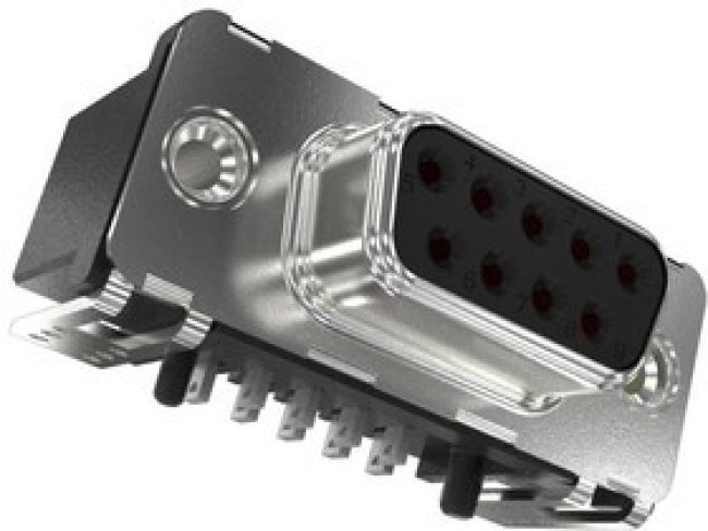 D09S70S6PX00LF, Разъем D Sub, Standard, Гнездо, 9 контакт(-ов), DE, Пайка