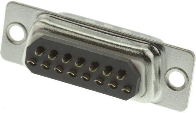 09642217800, 15 Way Panel Mount D-sub Connector Plug, 2.77mm Pitch