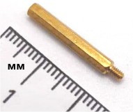 Стойка для печатных плат латунная М2, высота 20 мм (папа-мама)