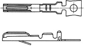 QR/P1-PC2A-211(12), Rack &amp; Panel Connectors CRIMP CONTACT SIGNL TERM THIN WIRE