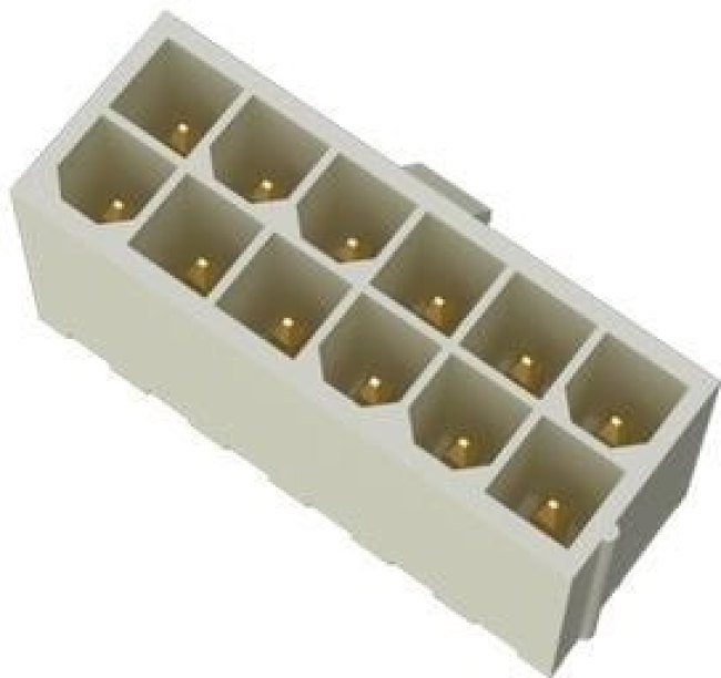 10131319-0621100LF, Headers &amp; Wire Housings Minitek Power4.2HCC DR VTH HDR 6Pos Tin