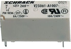 3-1393222-9, PCB Power Relay V23061 1NO 8A DC 24V 2.27kOhm