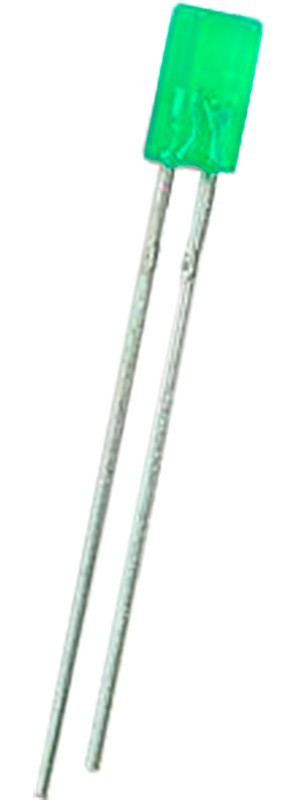 L-144GDT, LED; rectangular; 3.9x1.9mm; green; 1?4mcd; 110°; Front: flat; 20mA