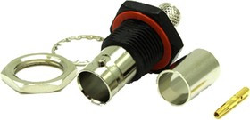 10-258-B36-FC, jack Panel Mount BNC Connector, 75, Crimp Termination, Straight Body