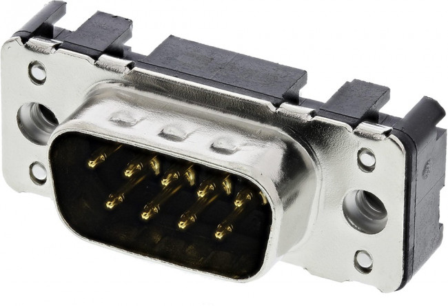 09651616712, D-Sub Standard Connectors 9P MALE STRAIGHT STAMPED SLDR PINS