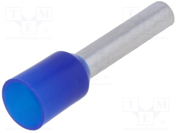 TUL-RI-02512, Втулочный, изолированный, медь, Изоляция полиамид, 2,5мм2, 12мм