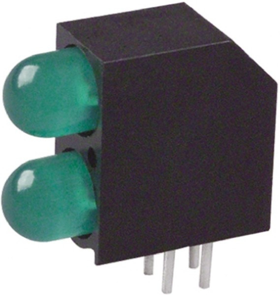 552-0222F, LED Circuit Board Indicators GREEN DIFFUSED