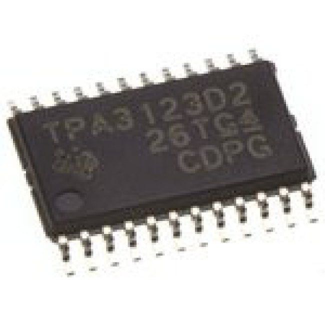 TPA3123D2PWP, Аудио усилитель, 2-CH Stereo 20W Class-D [HTSSOP-24]