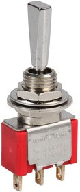 1MS4T6B11M1QE, Рычажный переключатель, (Вкл.)-Выкл.-(Вкл.), SPDT, Без Подсветки, Серия 1MS, Панель, 5 А