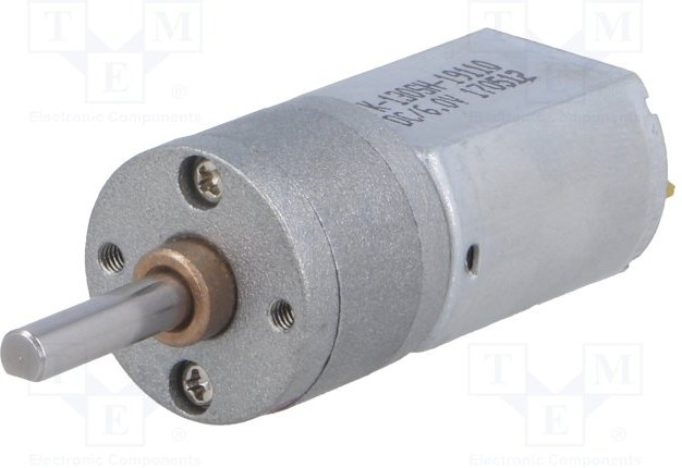 3700, Двигатель: DC, с редуктором, 6ВDC, 2,9А, Ось: D профиль, 25: 1