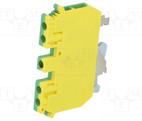 2775184, UDK 4-PE Series Green/Yellow DIN Rail Terminal Block, Double-Level, Screw Termination