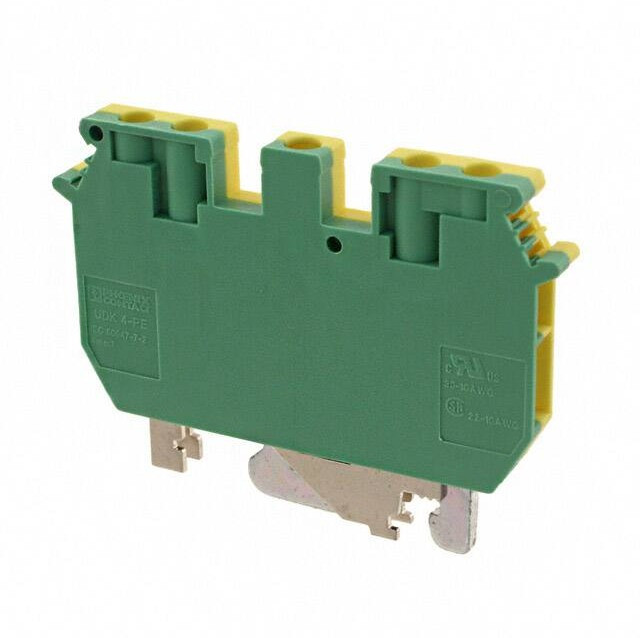 2775184, UDK 4-PE Series Green/Yellow DIN Rail Terminal Block, Double-Level, Screw Termination