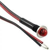 6011M1, Panel Mount Indicator Lamps RED DIFFUSED 3/8" MOUNTING HOLE