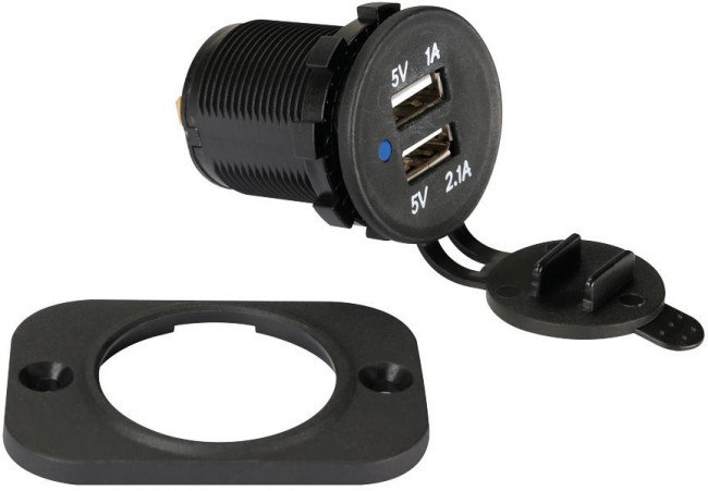 CC094, Разъем USB, USB Типа A, Гнездо, 2 вывод(-ов), Монтаж на Шасси, Горизонтальный