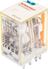 RKF4CO024LT, Реле 4пер. 24VDC, 6A/250VAC LED+тест. кнопка