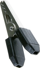 AG-026, Зажим "Крокодил" с изолятором черный, 5А