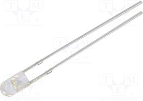 OSW5DK3E31B-12V, LED; 3mm; white; 3000?4200mcd; 30°; Front: convex; 12V; Pitch: 2.54mm