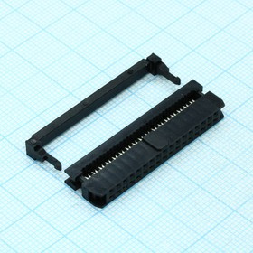 DS1017-34MA2B, (IDC2-34F), IDC разъем, розетка на плоский шлейф 34pin(2x17), шаг 2.00мм