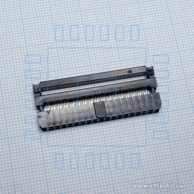 DS1017-34MA2B, (IDC2-34F), IDC разъем, розетка на плоский шлейф 34pin(2x17), шаг 2.00мм