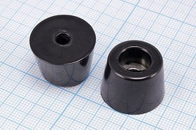 RL-SR-23x18x16, Ножка приборная коническая, армированная шайбой, ø23мм, высота 16мм; №15740 ножка прибор 23x16\h- 7,5/отв 5,0\резин\конус\