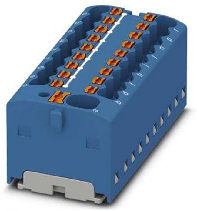 1047419, DIN Rail Terminal Blocks PTFIX4/18X15BU