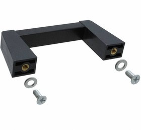 1427GBB, Handle - Aluminum, 3In Mounting Centers 1.64In High, Black Handle And Posts