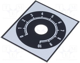 220.203, Шкала, Диапазон: 0 - 10, 48x42мм, dотв: 10мм, Мат-л: алюминий