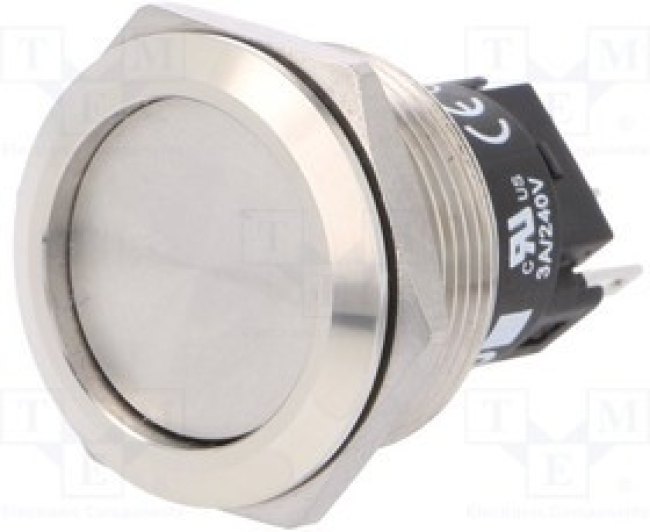 82-6151.2000, Pushbutton Switch, Stainless Steel, 3 A, 1CO, IP67