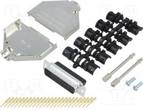 DTZK25-DBCP-K, D-Sub; PIN: 25; plug; male; crimped; for cable; black