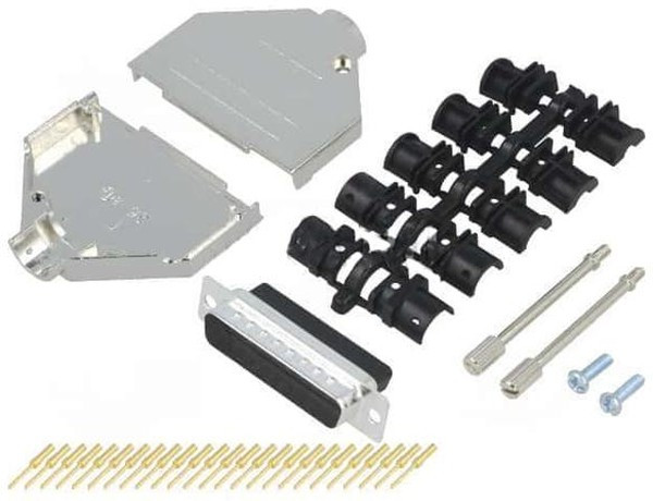 DTZK25-DBCP-K, D-Sub; PIN: 25; plug; male; crimped; for cable; black