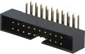 DS1014-20RF1B-B, Socket; IDC; male; PIN: 20; angled 90°; THT; gold flash; 2mm