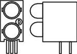 552-3511F, LED Circuit Board Indicators RED/GREEN TRANSLUCNT